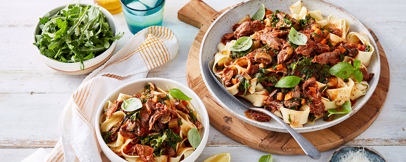 Lamb shank and mushroom Ragu | Australian Lamb - Recipes, Cooking Tips and More