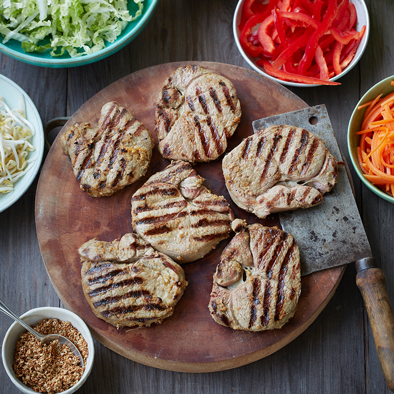 Chinese-style lambs leg steaks with pickled carrot salad recipe | Australian Lamb - Recipes, Cooking