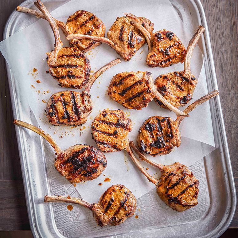 Moroccan spiced lamb cutlets with chargrilled vegetables recipe | Australian Lamb - Recipes, Cooking