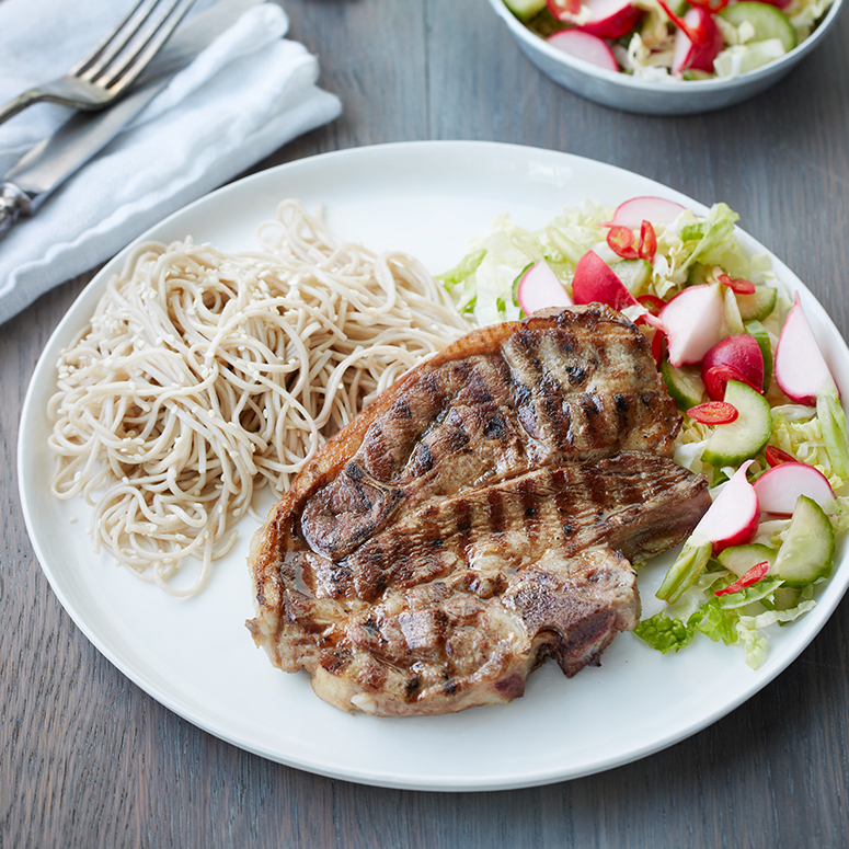 Grilled lamb forequarter chops with soba noodle salad recipe | Australian Lamb - Recipes, Cooking Ti