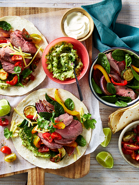 Lamb mini roast fajitas