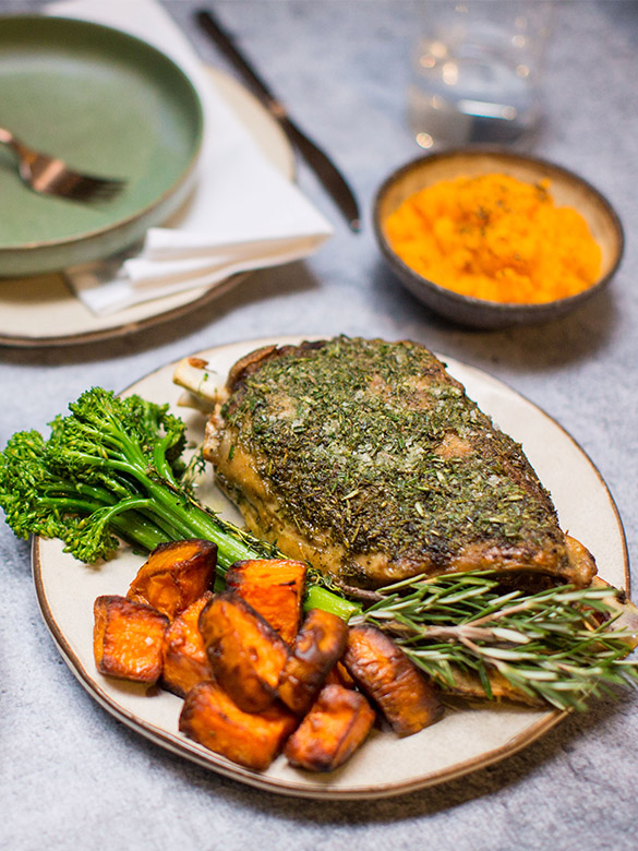 Lamb Shoulder with Pumpkin & Black Sesame Yoghurt