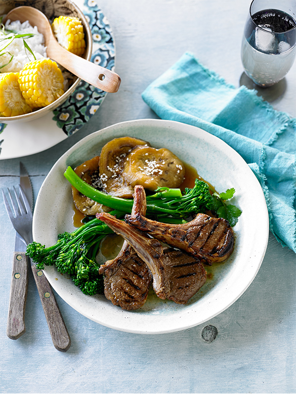 Korean-style sesame lamb cutlets