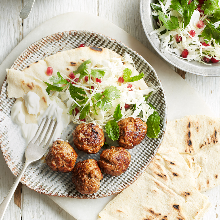 Harissa lamb meatballs with cabbage and pomegranate salad recipe
            |
Australian Lamb - Recipes, Cooking Tips and More