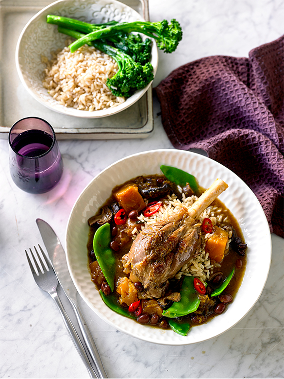 Braised lamb shanks with Sichuan and orange