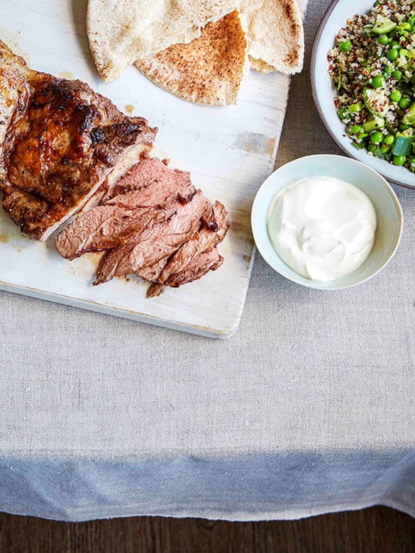 Spiced Middle Eastern-Style lamb leg