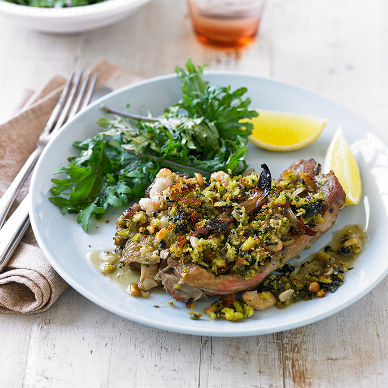 Braised forequarter chops with cannellini beans and pesto recipe | Australian Lamb - Recipes, Cookin