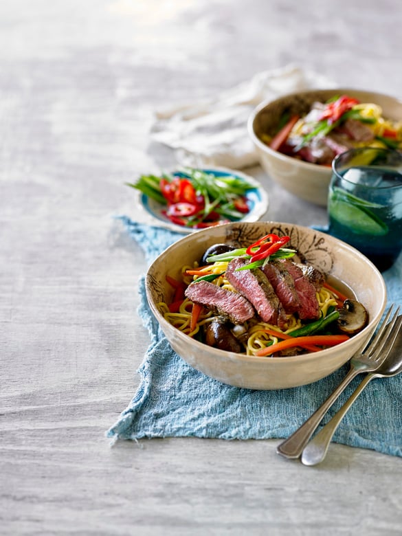 Lamb miso ramen noodles