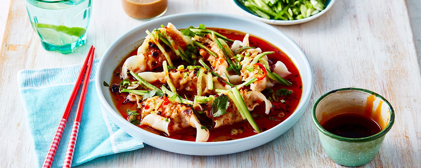 Lamb Dumplings with Sesame Sauce and Chilli oil | Australian Lamb - Recipes, Cooking Tips and More