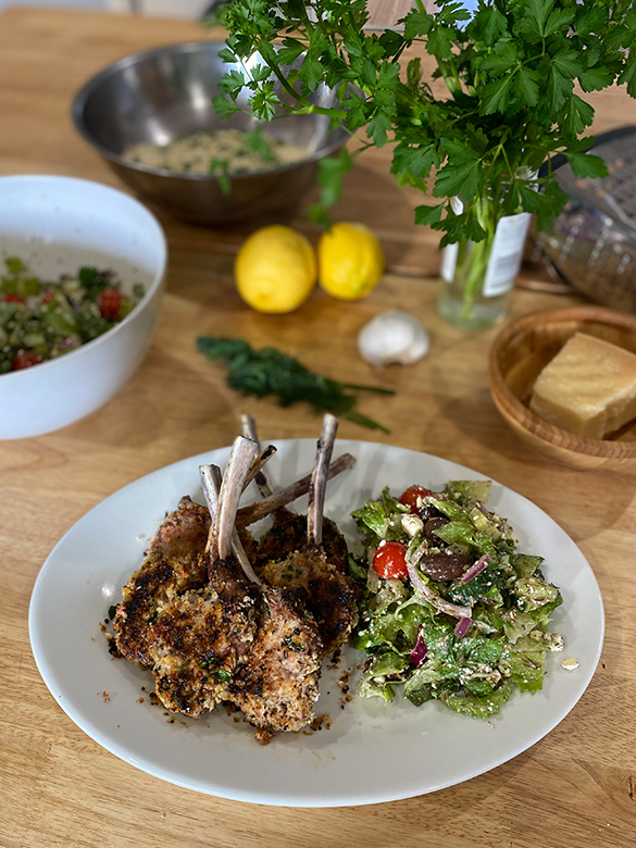 Lemon, Parsley and Parmesan Lamb Cutlets