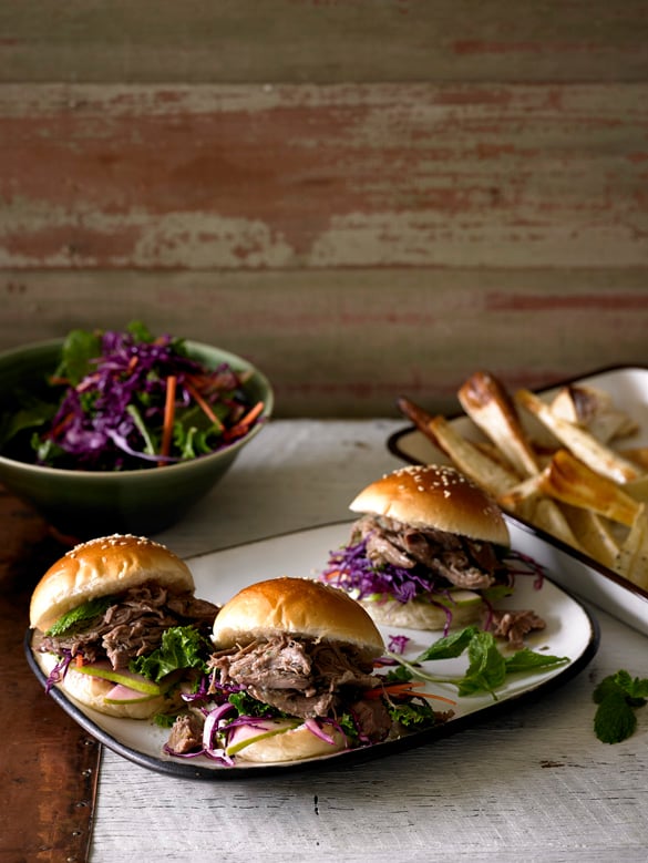 Pear and sage lamb sliders