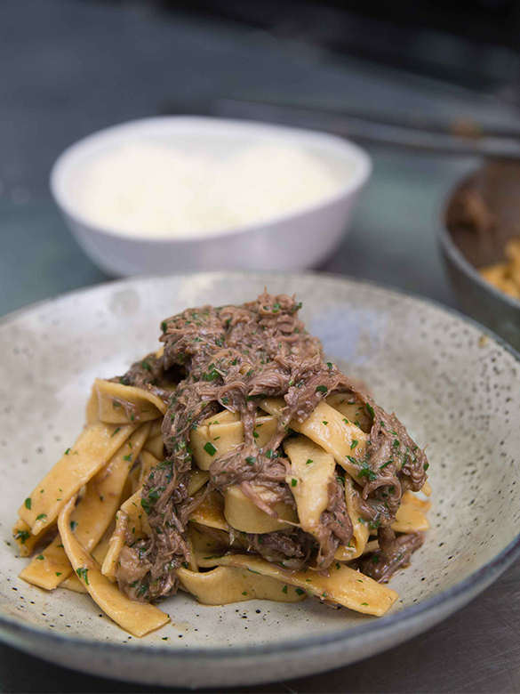 Pappardelle with braised lamb ragu