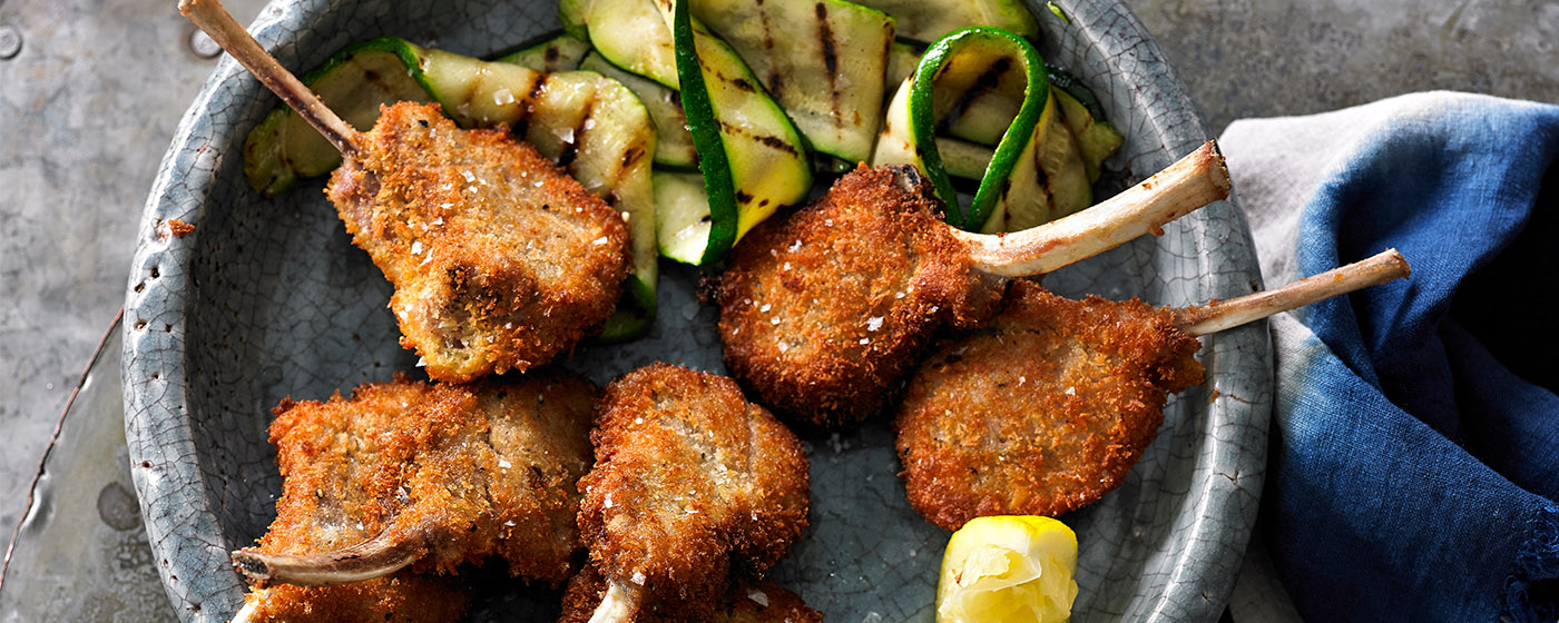 Parmesan crumbed lamb cutlets with salsa verde recipe | Australian Lamb - Recipes, Cooking Tips and 
