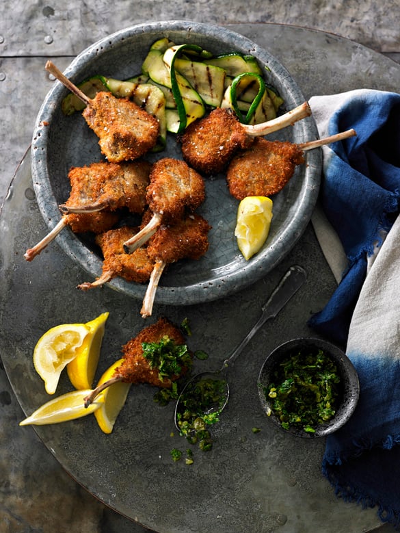 Parmesan crumbed lamb cutlets with salsa verde recipe | Australian Lamb ...