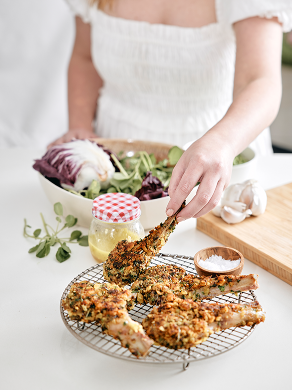 Crumbed Lamb Cutlets with Vegemite