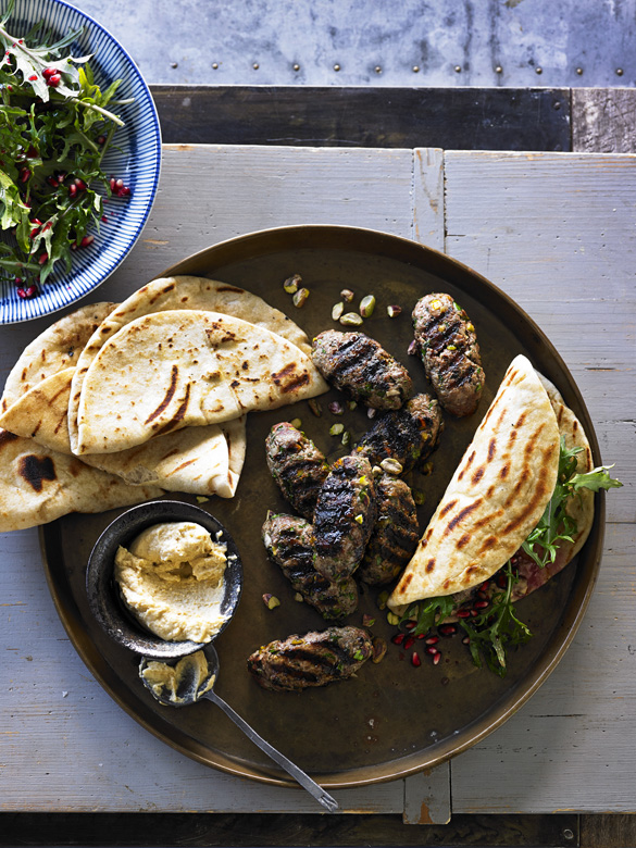 Spiced lamb and pistachio koftas