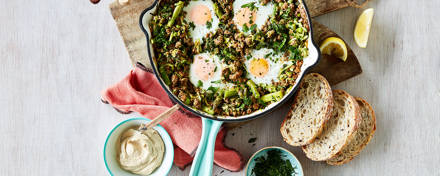 Lamb mince green shakshuka recipe | Australian Lamb - Recipes, Cooking Tips and More