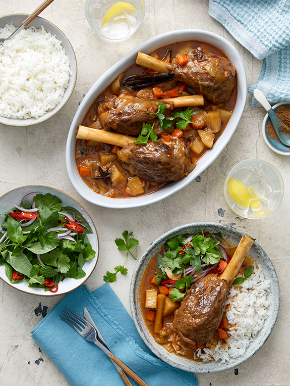 Lemongrass Braised Lamb Shanks