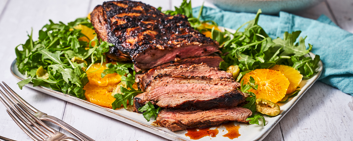 Orange Harissa Lamb & Grilled Veggies | Australian Lamb - Recipes, Cooking Tips and More