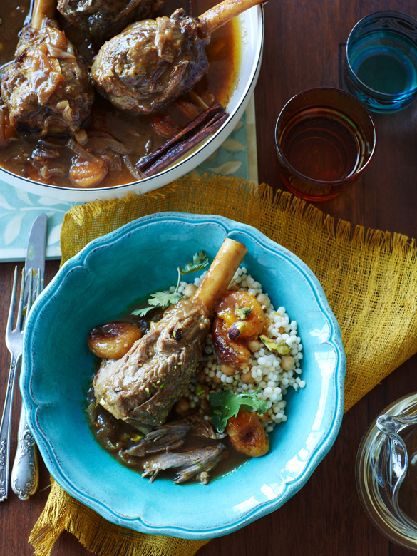 Moroccan lamb shanks with apricots