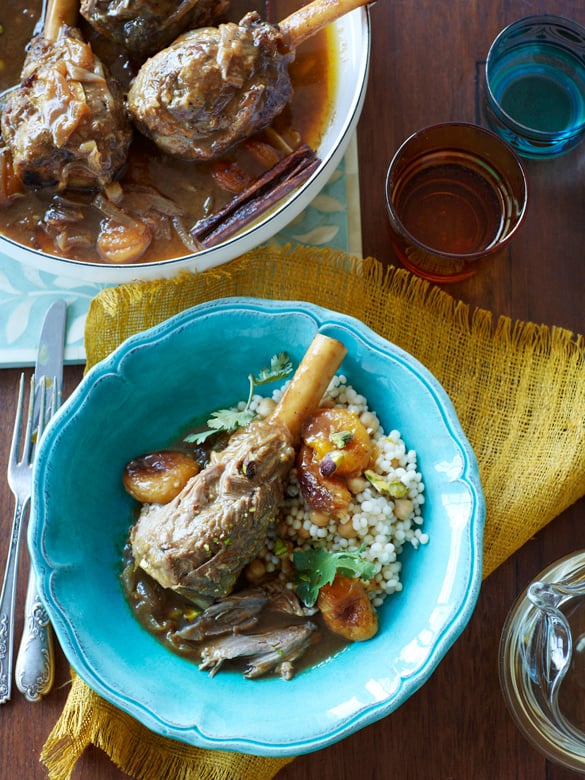 Moroccan lamb shanks with apricots