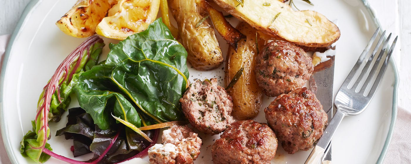 Spiced lamb and mint meatballs with lemon yoghurt recipe | Australian Lamb - Recipes, Cooking Tips a