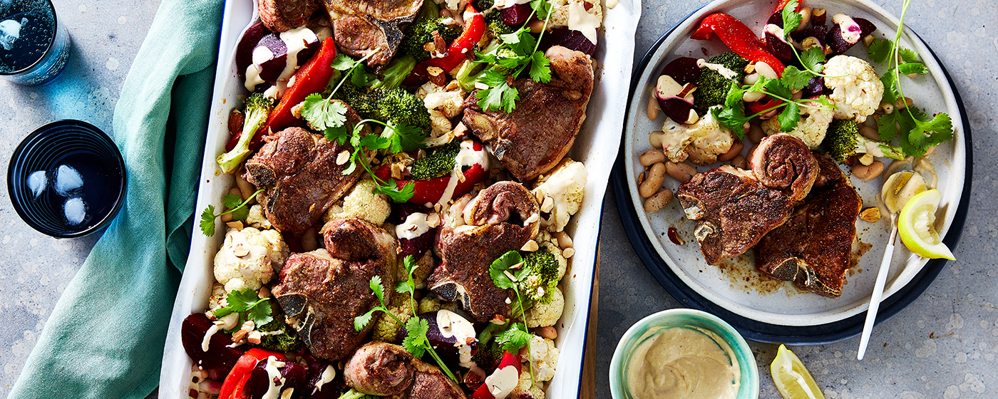 Coriander lamb chop tray bake | Australian Lamb - Recipes, Cooking Tips and More