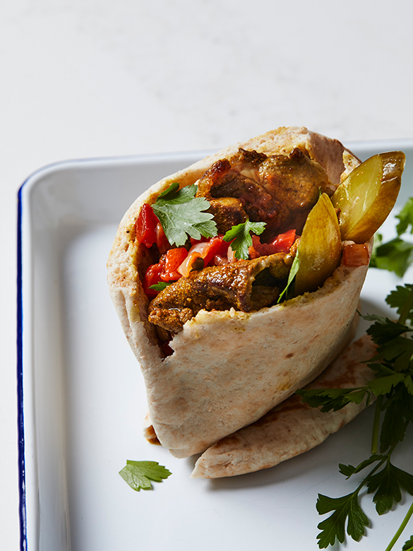 Lamb Pita with Ratatouille and Tahini