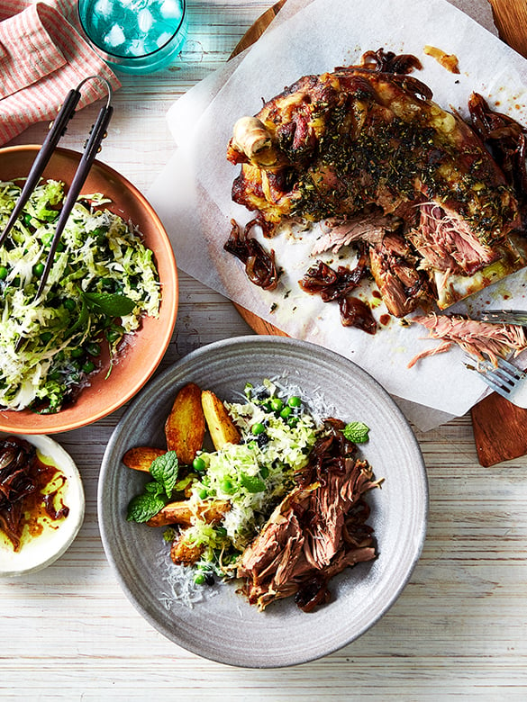 Red wine lamb shoulder