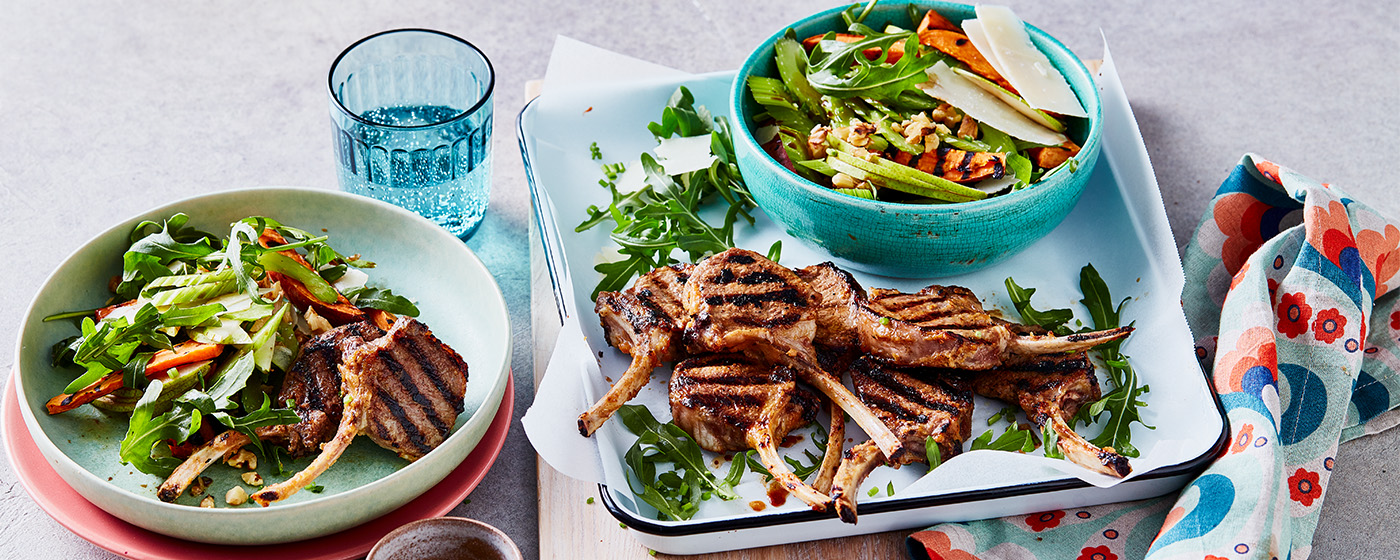 Miso Lamb Cutlets with Rocket and Pear Salad | Australian Lamb - Recipes, Cooking Tips and More
