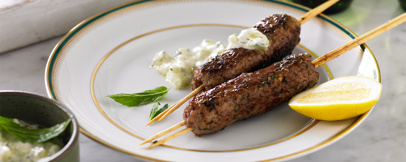 Lamb mince skewers with cucumber salsa recipe | Australian Lamb - Recipes, Cooking Tips and More