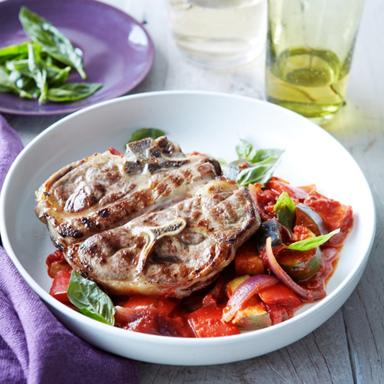 Lamb forequarter chops with ratatouille recipe | Australian Lamb - Recipes, Cooking Tips and More