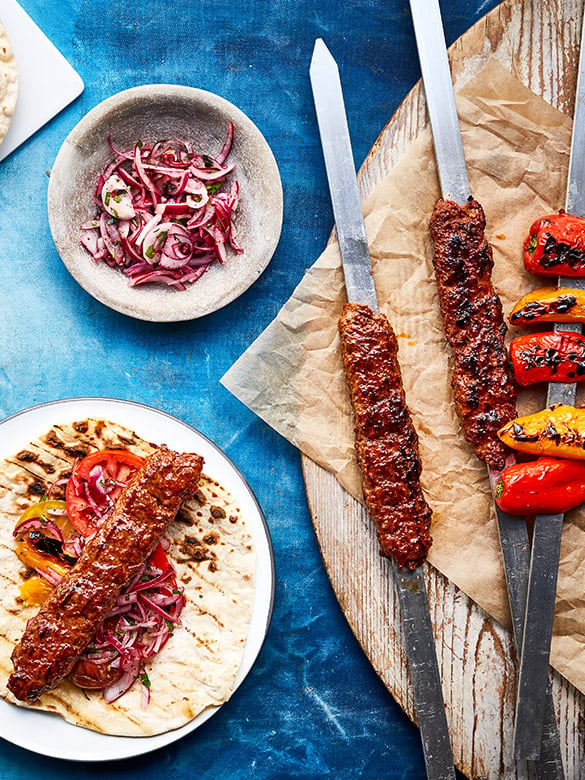 Lamb Adana Kebabs, Sumac Onions & Tomato Salad | Australian Lamb - Recipes, Tips and