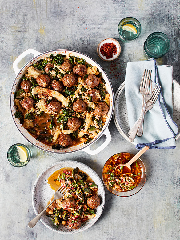 Lamb kefta, smoked eggplant & almonds