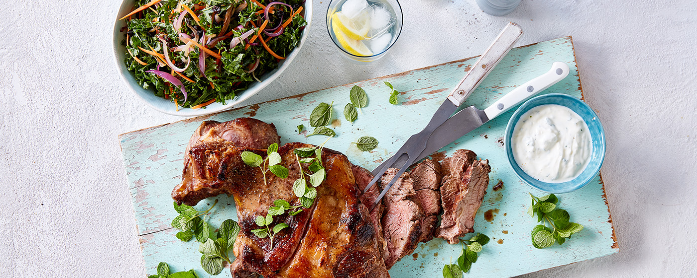 Butterflied Leg of Lamb with Kale Salad | Australian Lamb - Recipes, Cooking Tips and More