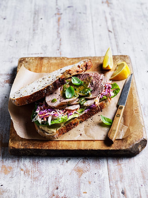 Roast Lamb Salad Sandwich